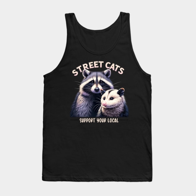 Street Cats, Support Your Local Street Cat Tank Top by WorldByFlower